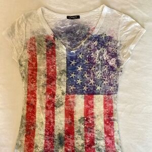 American Flag T-Shirt | Women’s Size S | Cotty On Brand | Great For July 4th!